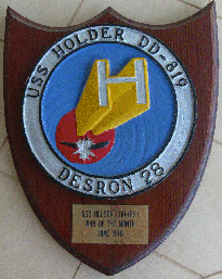  Photo - 	Holder emblem DesRon 28 